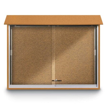 United Visual Products Outdoor Enclosed Combo Board, 72"x36", Bronze Frame/Burgundy & Keylime UVCB7236ODBZ-BURGUN-KEYLIME